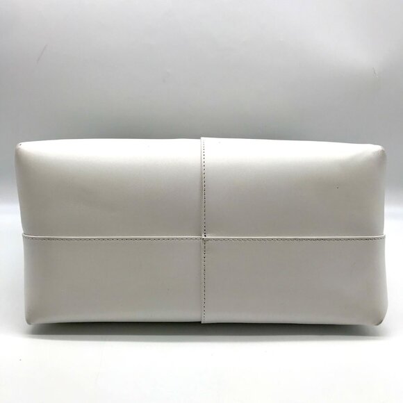 Mansur Gavriel White Leather Convertible Satchel - Picture 5 of 12